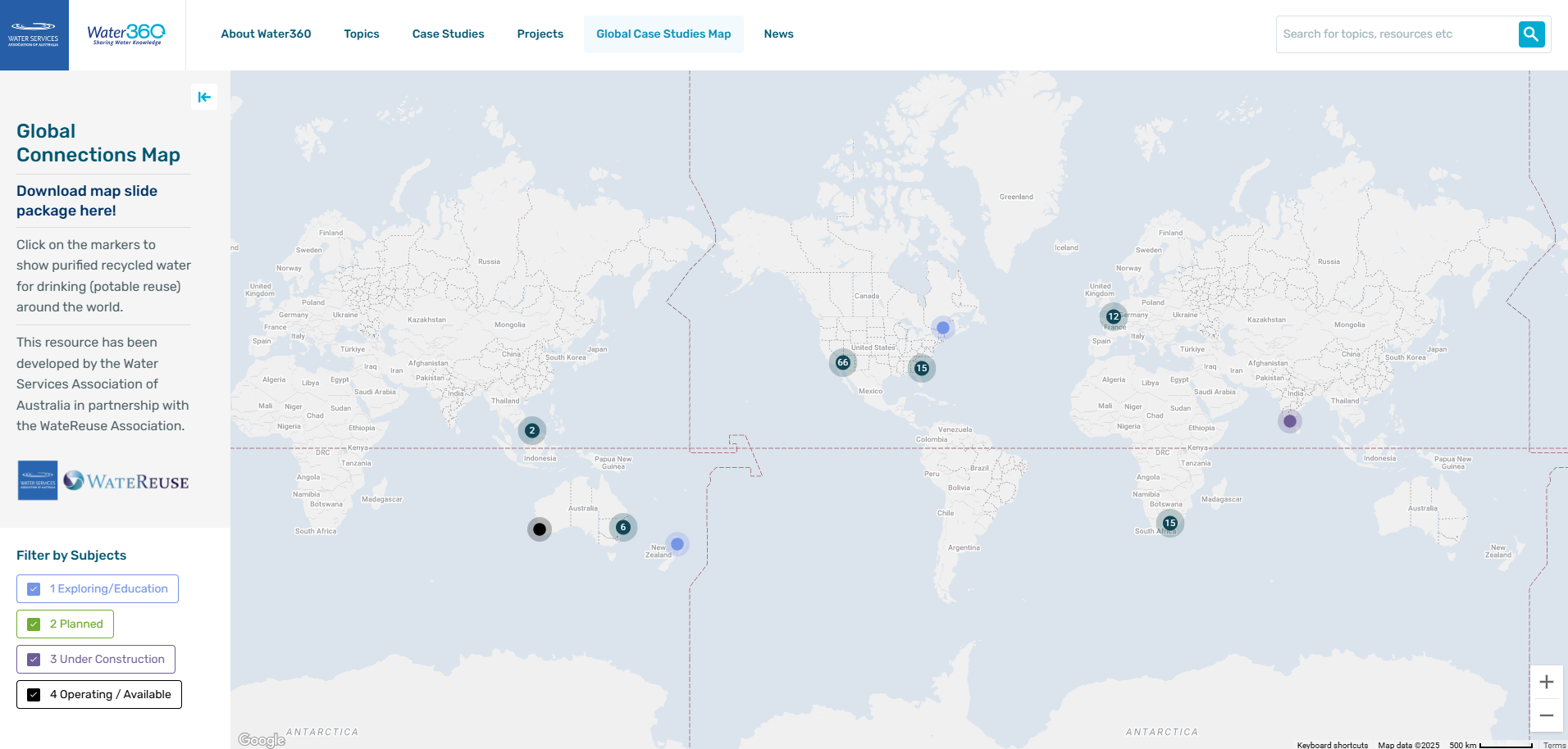 Global case studies map